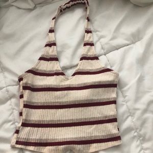 Striped halter top